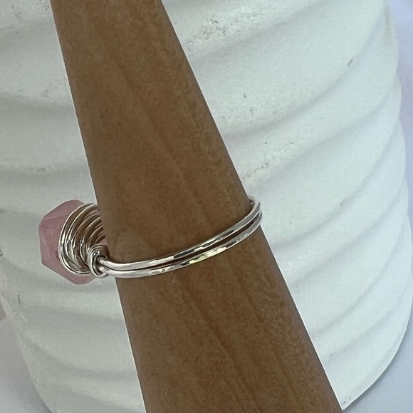 ARTISAN Rose Quartz 925 Silver Ring - Picture 8 of 15